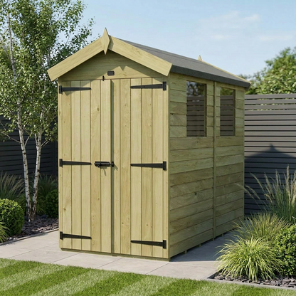 4 x 5 Apex Shed (Double Door, With Windows) - Apex Shed