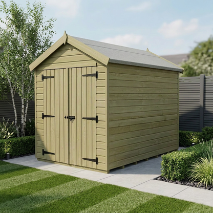 7 x 8 Apex Shed (Double Door, No Windows) - Apex Shed
