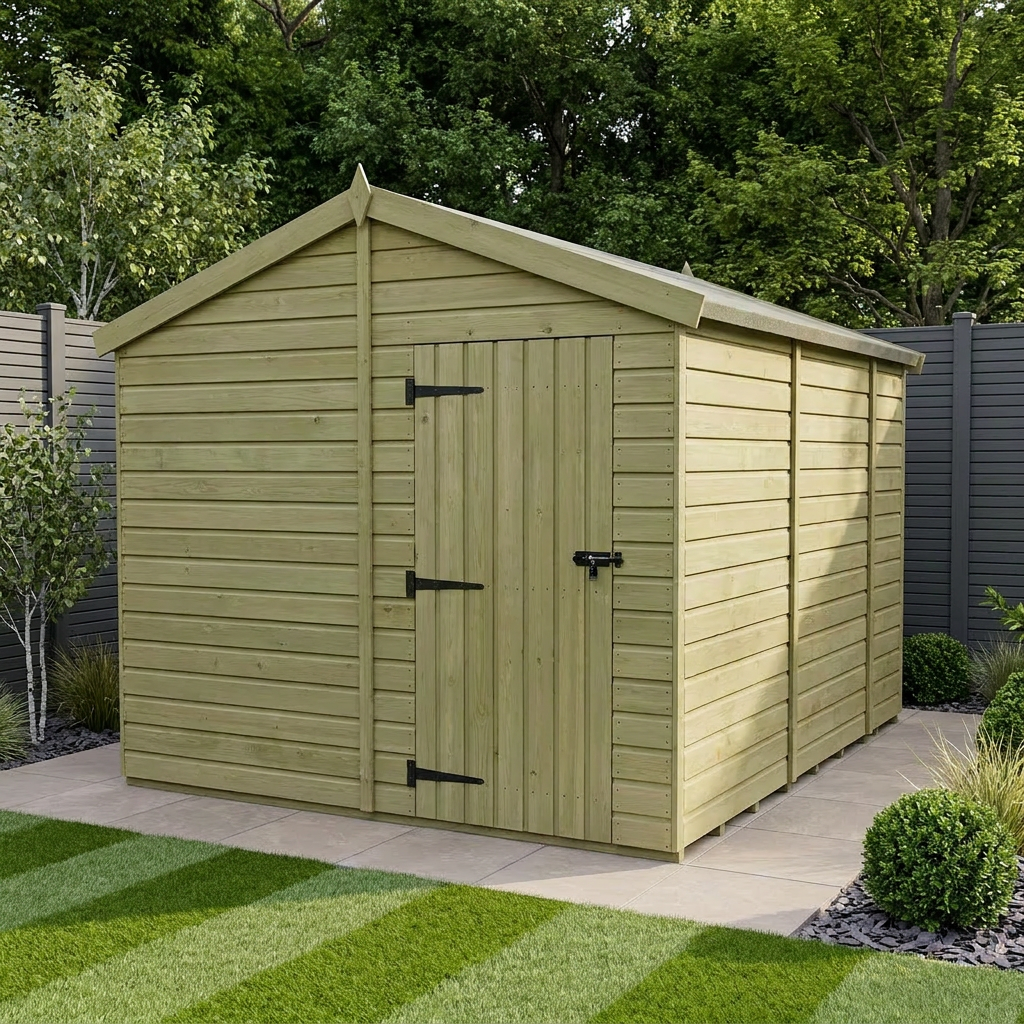 8 x 9 Apex Shed (Single Door, No Windows) - Apex Shed