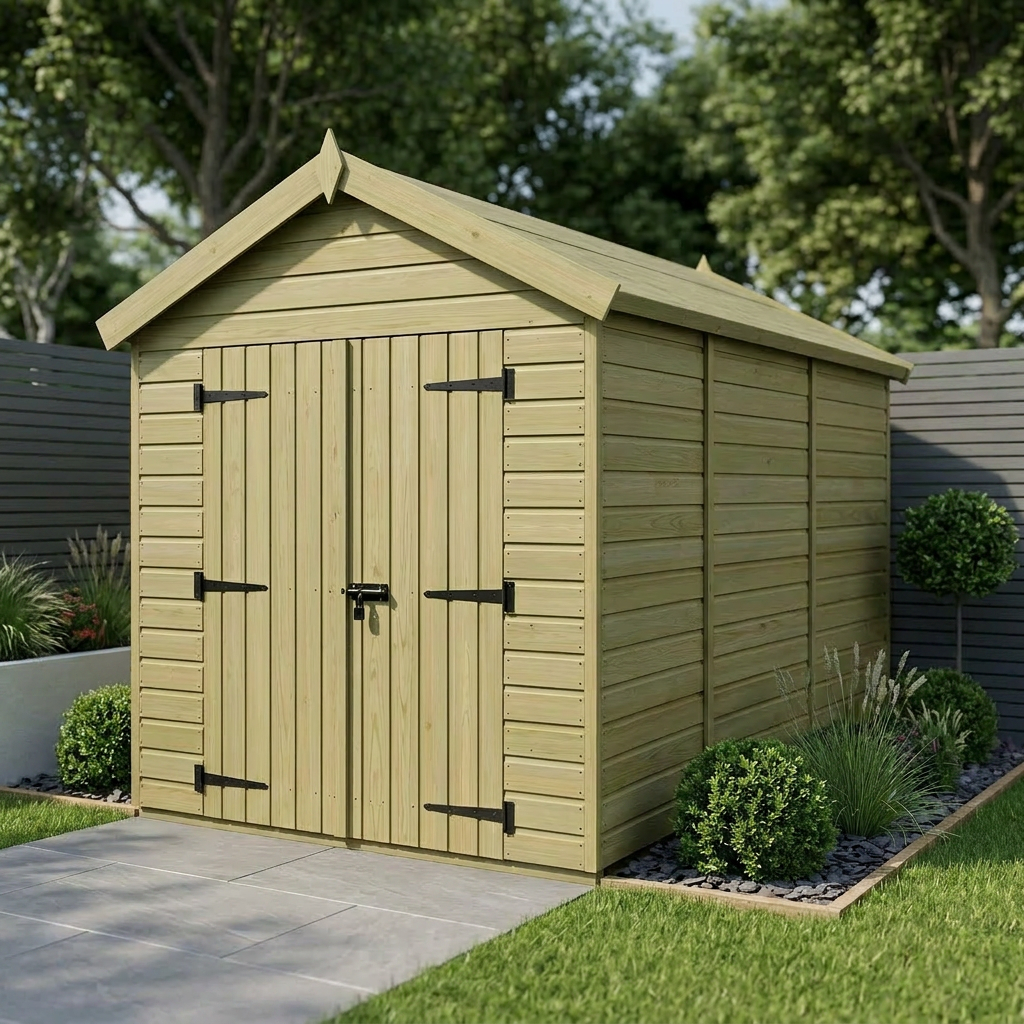 6 x 12 Apex Shed (Double Door, No Windows) - Apex Shed