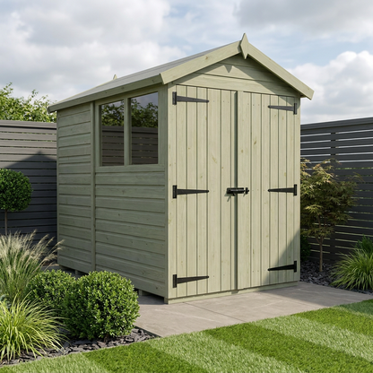 4 x 6 Apex Shed (Double Door, With Windows) - Apex Shed