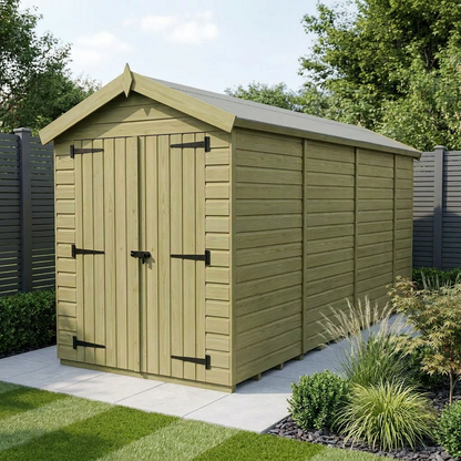 4 x 14 Apex Shed (Double Door, No Windows) - Apex Shed