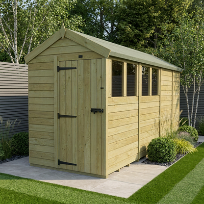 5 x 13 Apex Shed (Single Door, With Windows) - Apex Shed