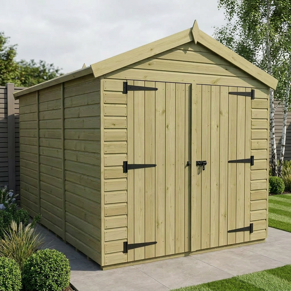 8 x 12 Apex Shed (Double Door, No Windows) - Apex Shed