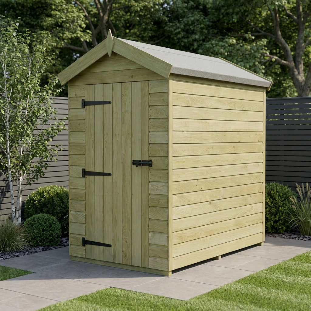 4 x 7 Apex Shed (Single Door, No Windows) - Apex Shed