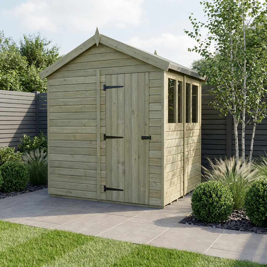 8 x 8 Apex Shed (Single Door, With Windows) - Apex Shed