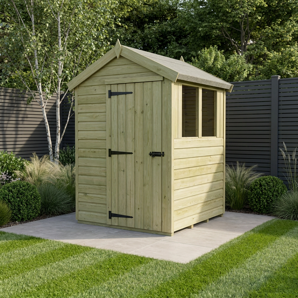 5 x 4 Apex Shed (Single Door, With Windows) - Apex Shed