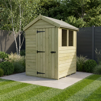 5 x 4 Apex Shed (Single Door, With Windows) - Apex Shed
