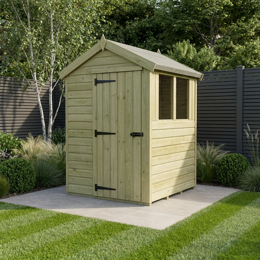 5 x 4 Apex Shed (Single Door, With Windows) - Apex Shed