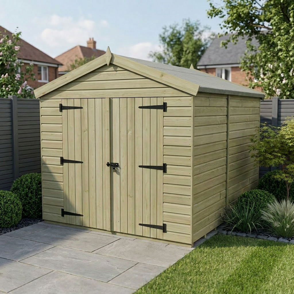 8 x 9 Apex Shed (Double Door, No Windows) - Apex Shed