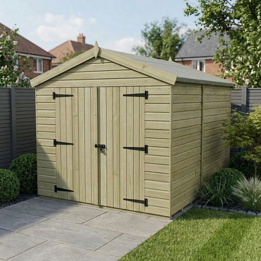 8 x 9 Apex Shed (Double Door, No Windows) - Apex Shed
