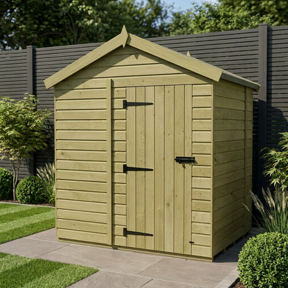 8 x 4 Apex Shed (Single Door, No Windows) - view 2