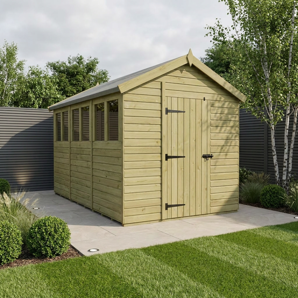 7 x 12 Apex Shed (Single Door, With Windows) - Apex Shed