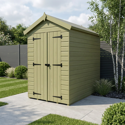 4 x 7 Apex Shed (Double Door, No Windows) - Apex Shed