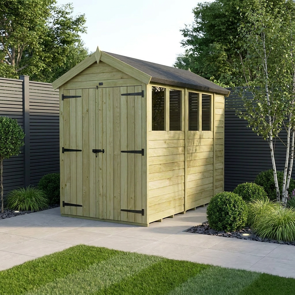 4 x 10 Apex Shed (Double Door, With Windows) - Apex Shed