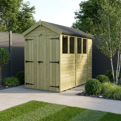 4 x 10 Apex Shed (Double Door, With Windows) - Apex Shed