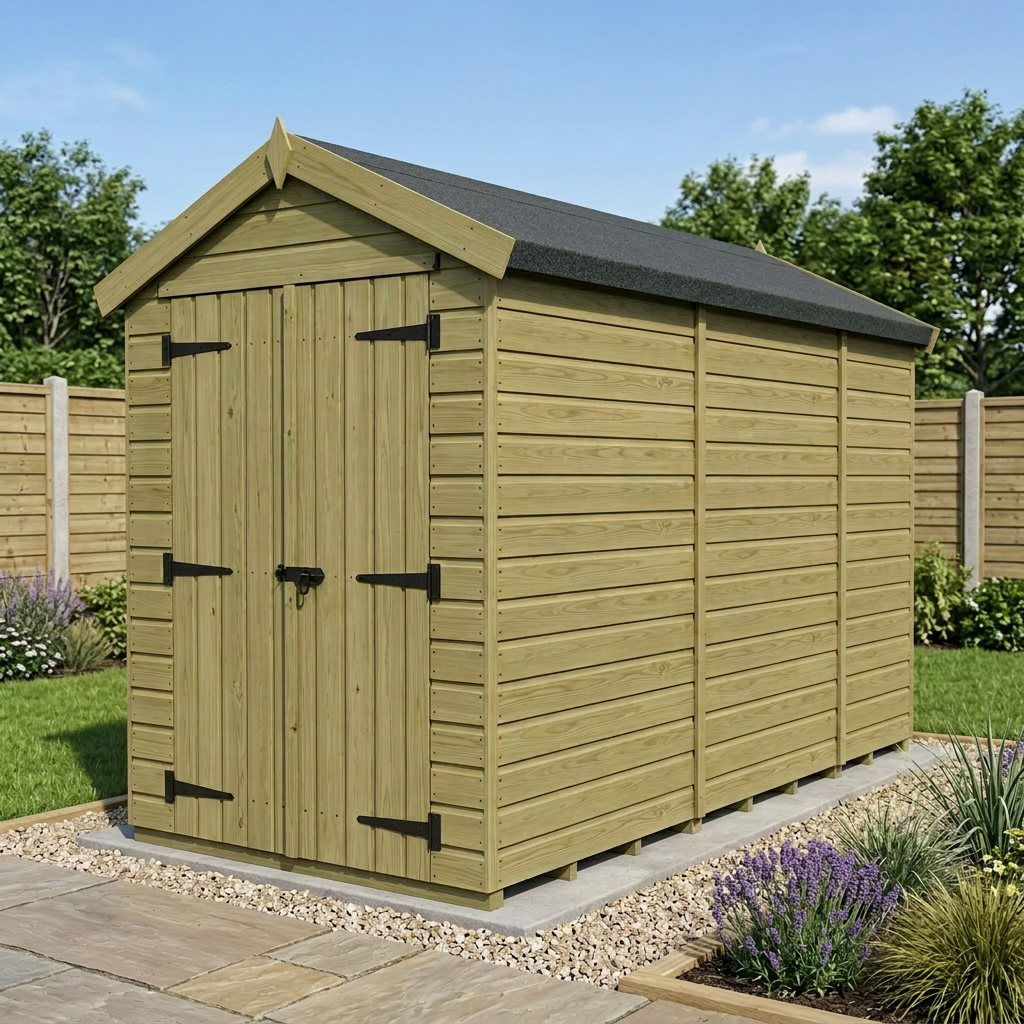 4 x 11 Apex Shed (Double Door, No Windows) - Apex Shed