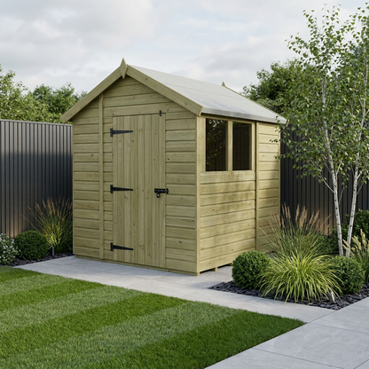 6 x 7 Apex Shed (Single Door, With Windows) - Apex Shed