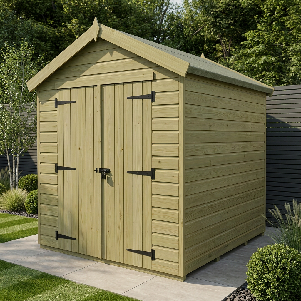 6 x 7 Apex Shed (Double Door, No Windows) - Apex Shed