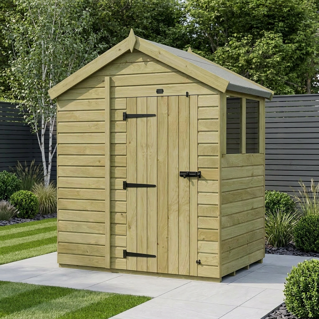 4 x 6 Apex Shed (Single Door, With Windows) - Apex Shed