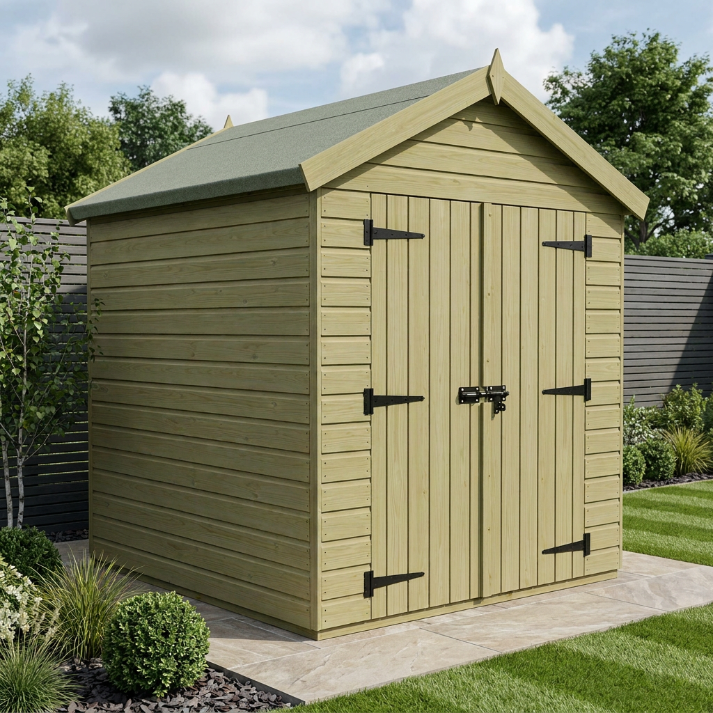 7 x 5 Apex Shed (Double Door, No Windows) - Apex Shed