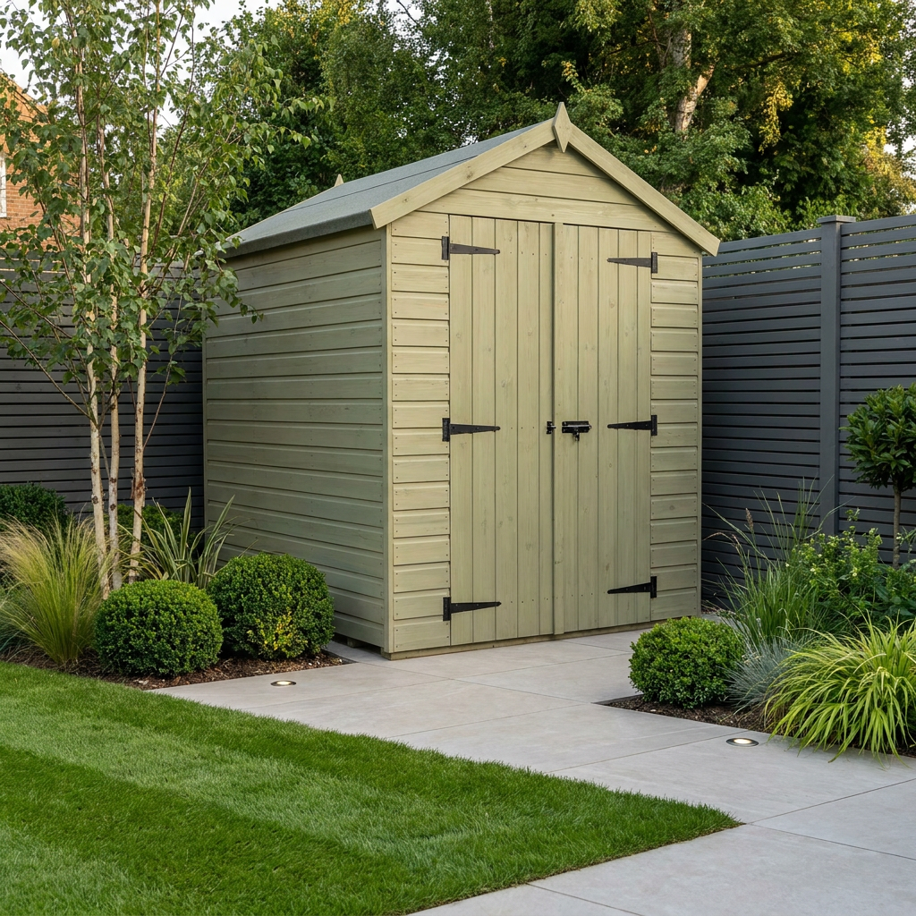 8 x 7 Apex Shed (Double Door, No Windows) - Apex Shed