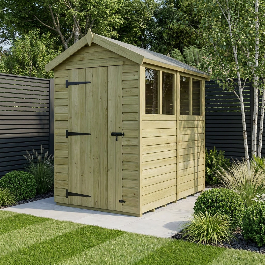 8 x 4 Apex Shed (Single Door, With Windows) - Apex Shed