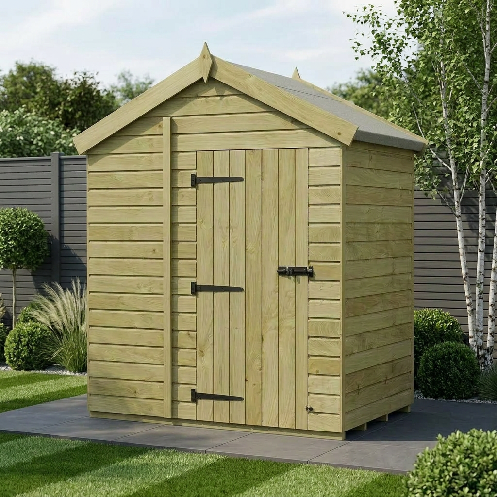 6 x 4 Apex Shed (Single Door, No Windows) - Apex Shed