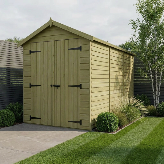 4 x 12 Apex Shed (Double Door, No Windows) - Apex Shed