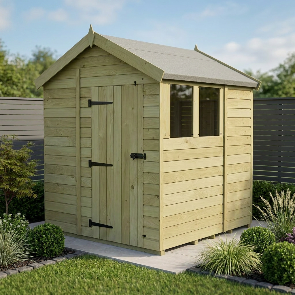 7 x 7 Apex Shed (Single Door, With Windows) - Apex Shed