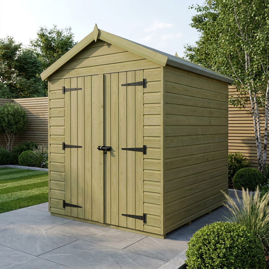 7 x 7 Apex Shed (Double Door, No Windows) - Apex Shed