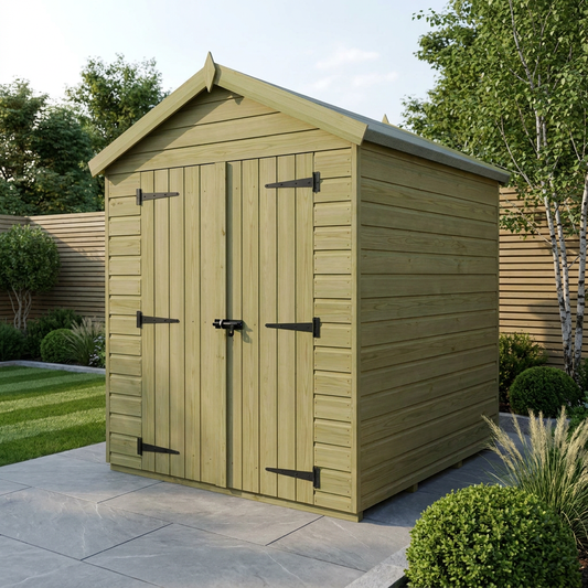 7 x 7 Apex Shed (Double Door, No Windows) - Apex Shed