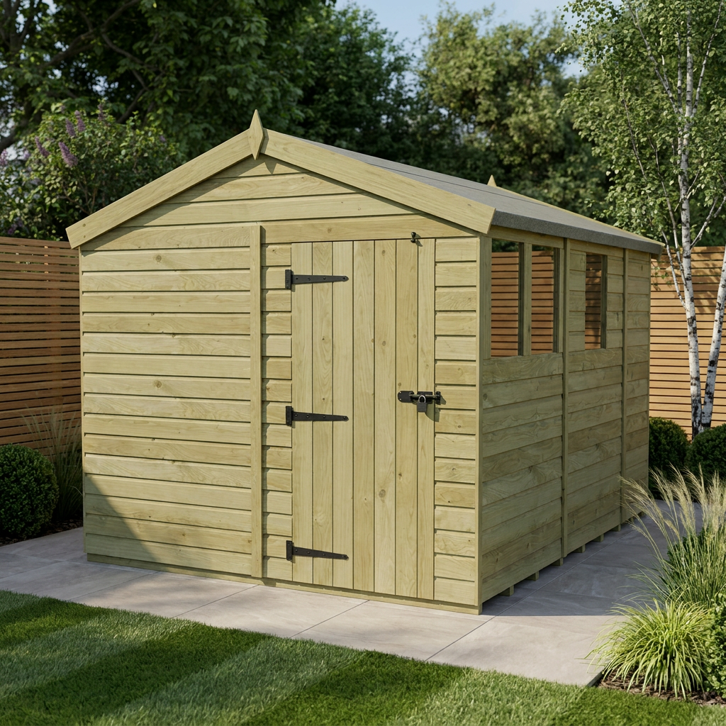 8 x 9 Apex Shed (Single Door, With Windows) - Apex Shed