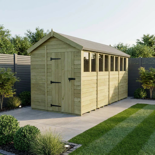 7 x 19 Apex Shed (Single Door, With Windows) - Apex Shed