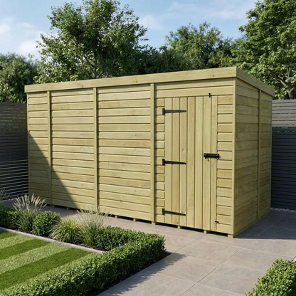 15 x 7 Pent Shed (Single Door, No Windows) - Pent Shed