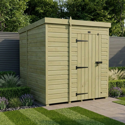 5 x 6 Pent Shed (Single Door, No Windows) - Pent Shed