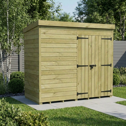 8 x 4 Pent Shed (Double Door, No Windows) - view 3