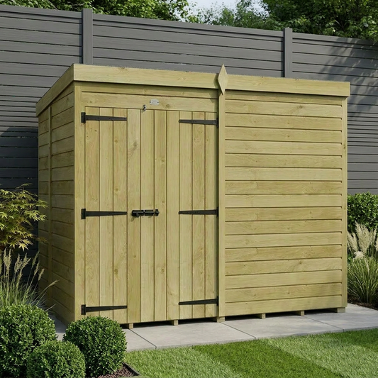 8 x 5 Pent Shed (Double Door, No Windows) - Pent Shed