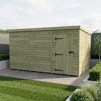 12 x 8 Pent Shed (Single Door, No Windows) - Pent Shed