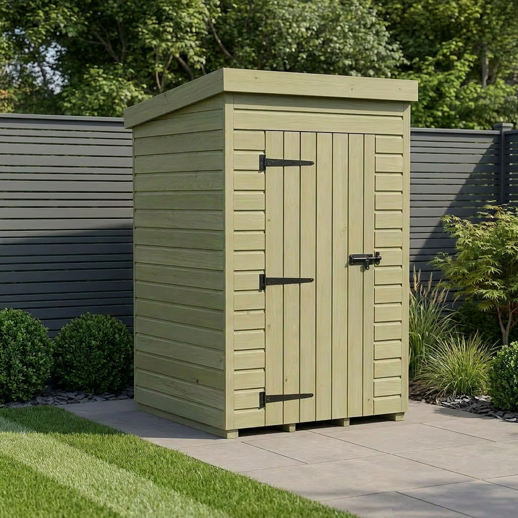 4 x 4 Pent Shed (Single Door, No Windows) - Pent Shed