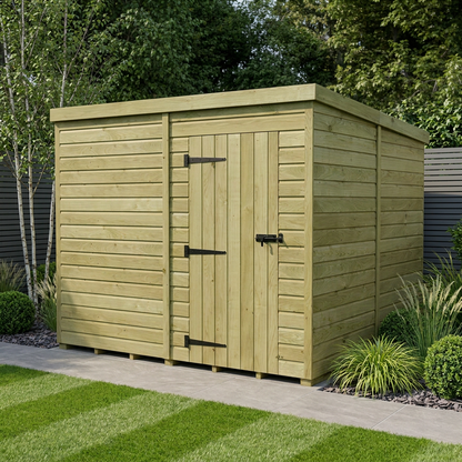 7 x 8 Pent Shed (Single Door, No Windows) - view 3