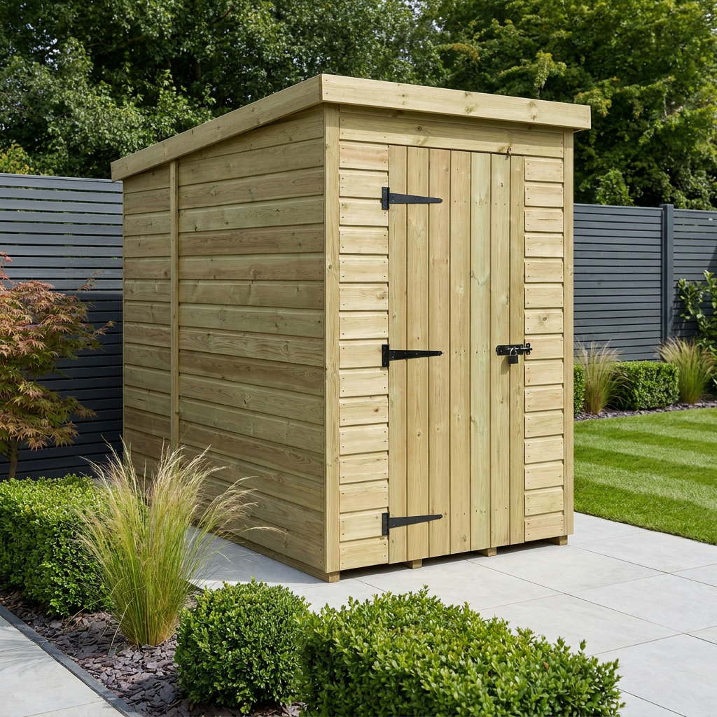 4 x 6 Pent Shed (Single Door, No Windows) - view 2