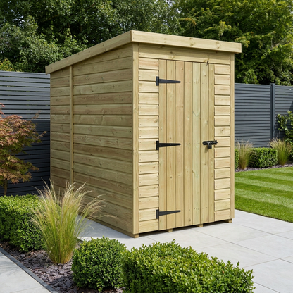 4 x 6 Pent Shed (Single Door, No Windows) - view 2