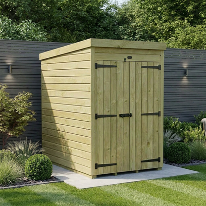 4 x 6 Pent Shed (Double Door, No Windows) - view 2