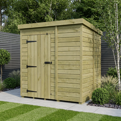 6 x 5 Pent Shed (Single Door, No Windows) - view 2