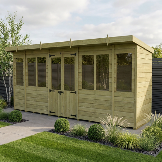 16 x 4 Pent Summer House - view 2