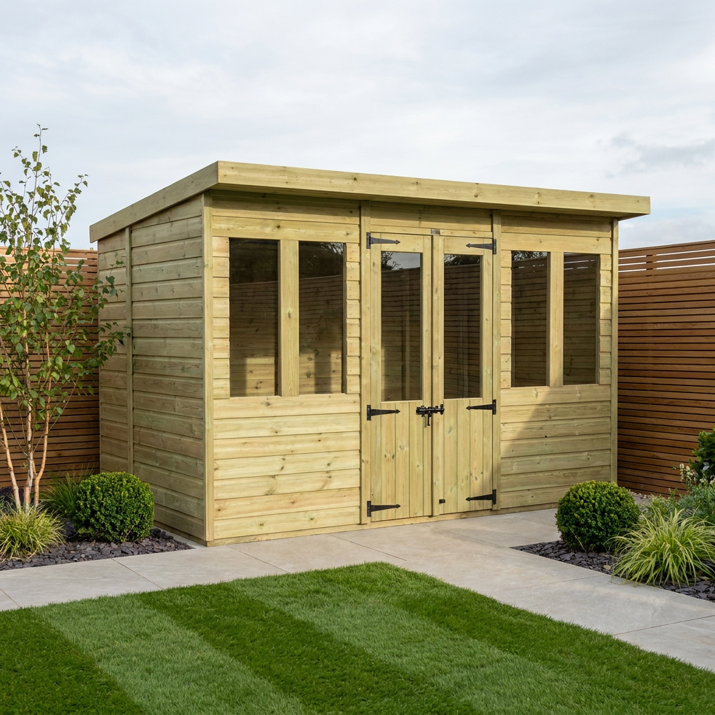12 x 6 Pent Summer House - view 2