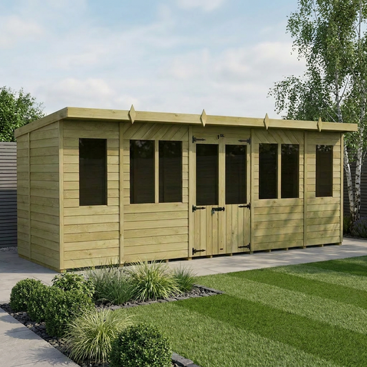 18 x 5 Pent Summer House - view 2