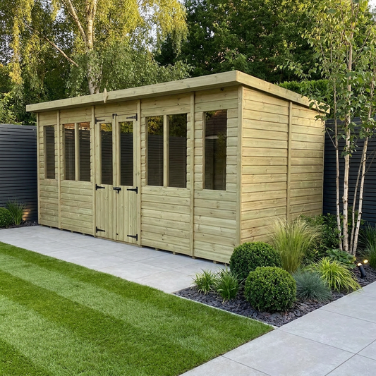 18 x 6 Pent Summer House - view 2