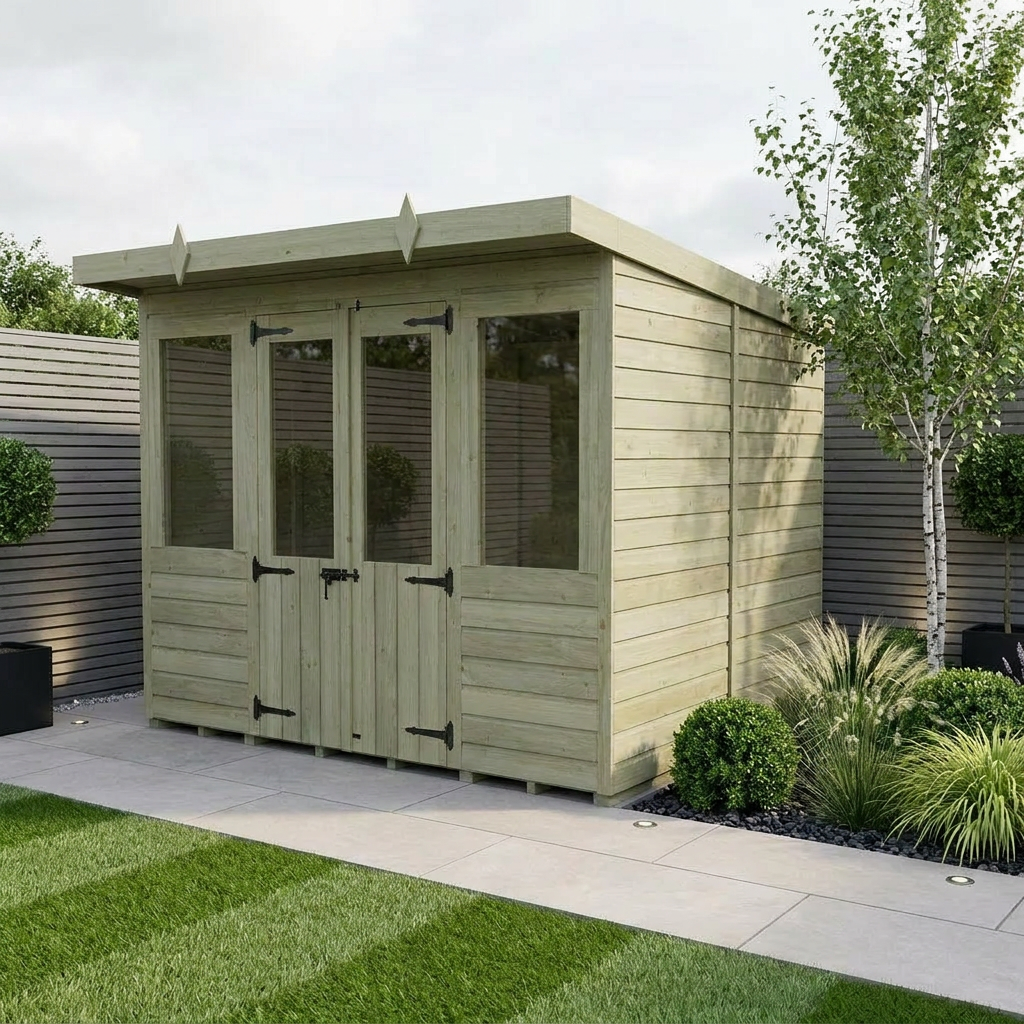 8 x 8 Pent Summer House - view 2